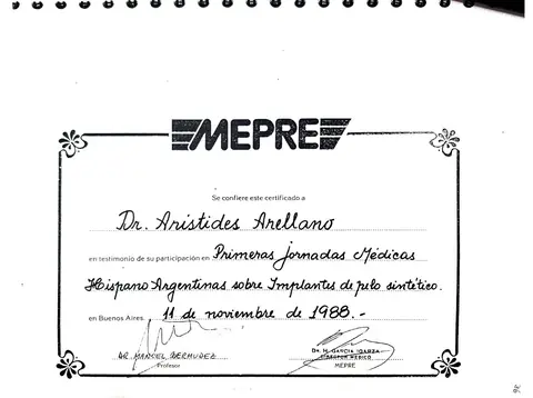 Jornadas Hispano-Argentinas sobre implantes de pelo sintético — Buenos Aires, 1988
