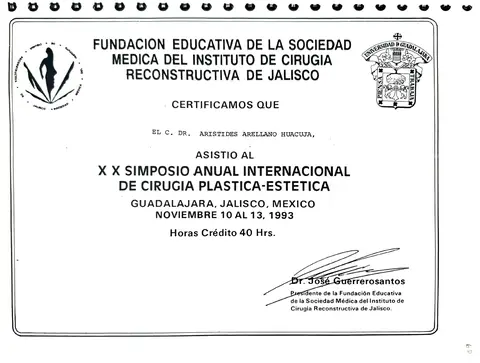 XX Simposio Anual Internacional de Cirugía Plástica-Estética — Fundación Educativa del Instituto de Cirugía Reconstructiva de Jalisco · Guadalajara