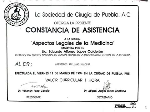 Conferencia — Instituto Nacional de Ciencias Penales — Puebla, 11 de marzo de 1994