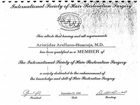 Miembro — International Society of Hair Restoration Surgery (ISHRS) — 1996