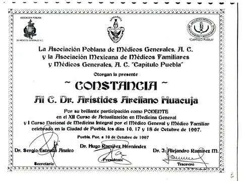 I Curso Nacional de Medicina Integral — Colegio de Médicos Generales, A.C. · Puebla