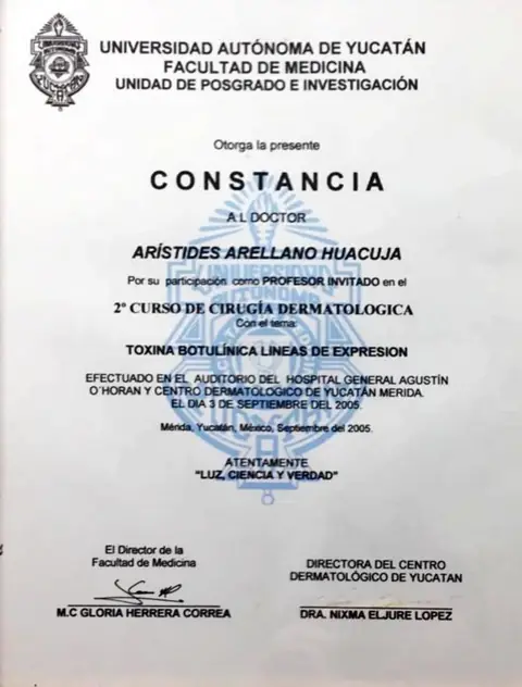 Constancia — Facultad de Medicina, Universidad Autónoma de Yucatán — Unidad de Posgrado e Investigación · Mérida