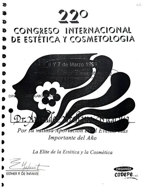 22º Congreso Internacional de Estética y Cosmetología — World Trade Center, CDMX · 6–7 de marzo de 1999