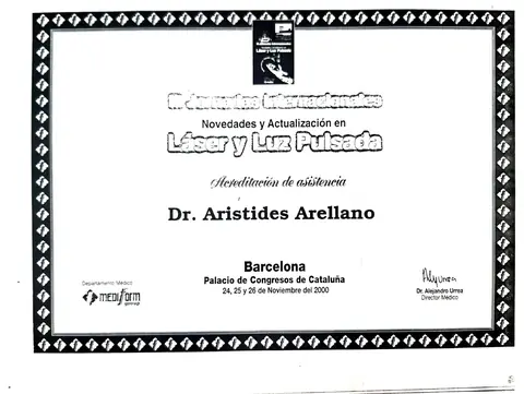 Láser y luz pulsada: novedades y actualización — Palacio de Congresos de Cataluña · Barcelona, 24–26 de noviembre de 2000