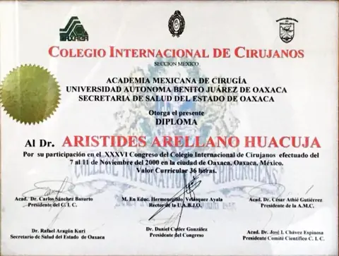 XXXVI Congreso — Colegio Internacional de Cirujanos (36 h) — Academia Mexicana de Cirugía / UABJO / SSA Oaxaca · Oaxaca, 7–11 de noviembre de 2000