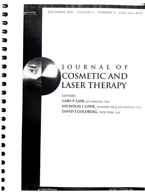 Journal of Cosmetic and Laser Therapy — publicación — Diciembre de 2001