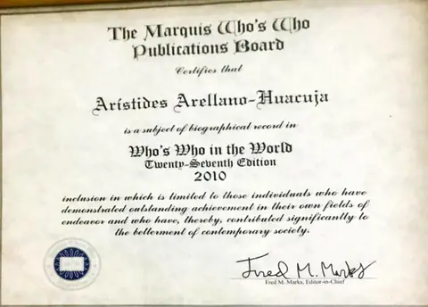 Marquis Who's Who in the World — 27ª edición — Registro biográfico · 2010