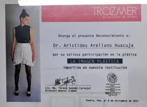 Reconocimiento — plática «La imagen plástica» — TROZMER Universidad de Diseño · Puebla, 8 de diciembre de 2011