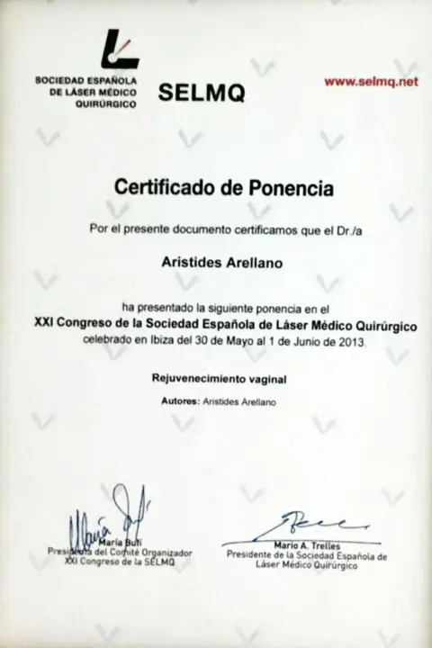 Ponencia: rejuvenecimiento vaginal — XXI Congreso SELMQ — Ibiza · 30 de mayo – 1 de junio de 2013