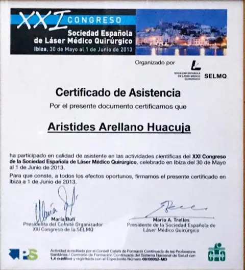 XXI Congreso — Sociedad Española de Láser Médico Quirúrgico — Ibiza, España · 30 de mayo – 1 de junio de 2013