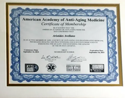 Miembro — American Academy of Anti-Aging Medicine (renovación) — A4M · 2014–2015