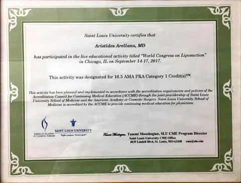 World Congress on Liposuction — Chicago (16.5 créditos AMA PRA) — Saint Louis University School of Medicine · Chicago, 14–17 de septiembre de 2017