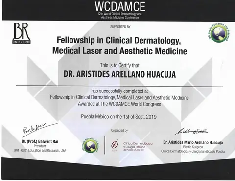 Fellowship en dermatología clínica y láser médico — 12º WCDAMCE — 12th World Congress · Puebla, 2019